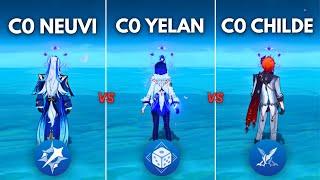 Who is BEST F2P HYDRO DPS ? Childe vs Neuvi vs Yelan  Genshin Impact 