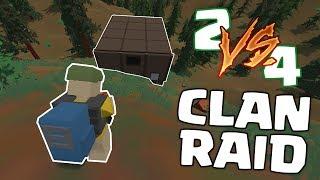 Unturned FIRST GERMANY MAP VANILLA BASE RAID 2v4 against a CLAN