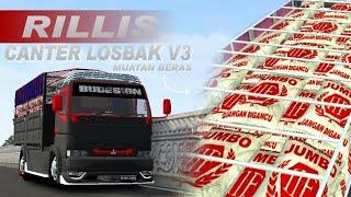 RILIS CANTER LOSBAK V3 FULL MUATAN BERAS DAN TERPAL