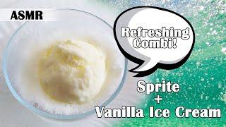 How to Make 2-Ingredient Vanilla Ice Cream Sprite Float  ASMR No Talking Make Sprite Float