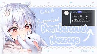 How to set up Cute Customized Membercount message│using Mimu│Join our 16K Discord fam│Elvira