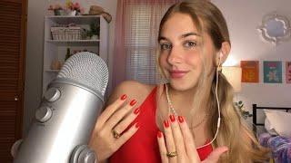 ASMR Red Triggers  Tapping Textured Scratching Whispers