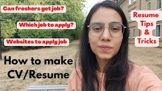 ResumeCV to get UK tier 2 Sponsored Jobs  How I got a job in the UK as a fresher