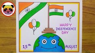 Independence Day Drawing  Independence Day Poster Drawing  Indian Flag Drawing  Flag Drawing
