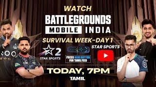 2024 BGMS Season 3  TAMIL LIVE  Teams ready to dominate  Survival Week - Day 1