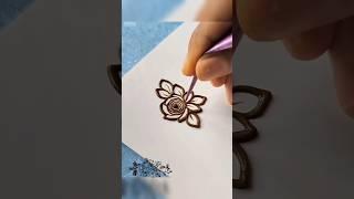 Arabic bold mehndi design rose mehndi designshow to make rose henna #rosehenna #arabicmehndi
