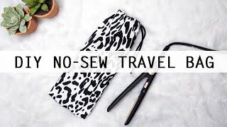 DIY *No-Sew* TRAVEL BAG for Hair Tools  Easy 5 minute DIY