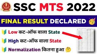 SSC MTS 2022 Final Result Out Lowest & Highest Cut-Off State SSC MTS Cut-Off State Wise