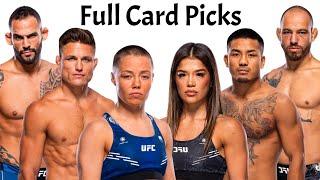 My Full Card Predictions & Breakdown For UFC Fight Night Rose Namajunas vs Tracy Cortez