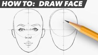 How To Draw Face  Easy Beginner Proportion Tutorial