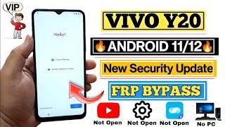 VIVO Y20 FRP Bypass 2024  Android 1112 New Security  EasyaShareYouTubeSetting Not Open  No PC