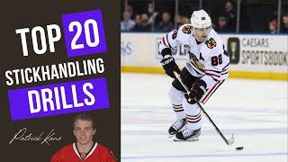 Top 20 - Stickhandling Drills For Hockey Players  OFF-ICE Hockey Practice  Puck Control