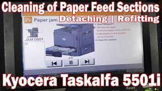 Cleaning of Paper Feed Sections  Kyocera Taskalfa 3501i 4501i 5501i  Paper  Jam Tray 1  &  2