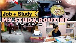  I Woke up at 530 AM* My daily study routine* Job + Study  #studyvlog  #priyanka_tilawat #police