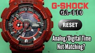 G-SHOCK GA-110 Analog Digital Time Not Matching?  Easy Way To Adjusting Reset