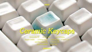 ASMR Ceramic Keycaps 1hour typing sound  no mid-roll ads