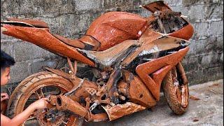 Restoration the very old KAWASAKI moto superbike  PART 1