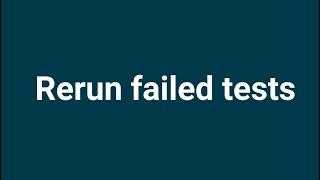 How to rerun failed tests on CircleCI