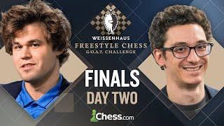 THE DECIDER Magnus v Fabiano Who Is The Chess GOAT?  Freestyle GOAT Challenge 2024 Final Game 2
