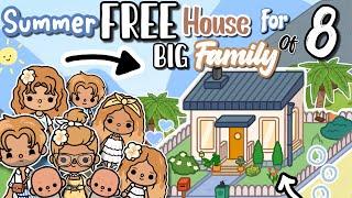 Summer FREE HOUSE For FAMILY of 8 Design️Toca Boca House Ideas House Design TocaLifeWorld