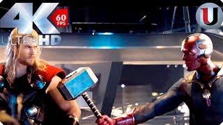 Vision Lifts Thors Hammer - Creating Vision - Avengers Age of Ultron 2015 Movie Clip 4K HD