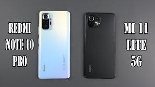 Xiaomi Redmi Note 10 Pro vs Mi 11 Lite 5G  SpeedTest and Camera comparison