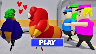 SECRET LOVE - OOMPA LOOMPA BARRY FALL IN LOVE WITH RED LARVA? OBBY FULL GAME #roblox #obby