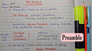 Preamble  Handwritten Notes  Lec.5  Indian Polity  An Aspirant 