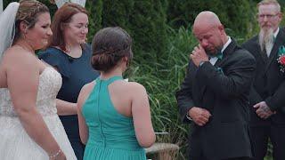 Brides Daughter Hands Adoption Papers to Groom at the Altar  Emotional Wedding in Lancaster PA