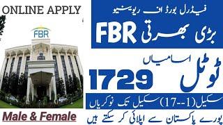 FBR Jobs 2024 online apply  1729 Posts  Constable  LDC  Pakistan custom 2024 jobs  All Pakistan