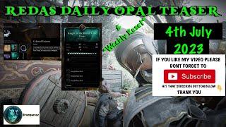 REDAS DAILY OPAL TEASER & WKLY RESET CELESTIAL UNICORN & KNIGHT OF THE ROUND TABLE PANTS+ 1723 ACV