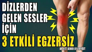 DİZLERDEN GELEN SESLER İÇİN 3 ETKİLİ EGZERSİZ #aktifizyo #fiziktedavi #dizağrısı