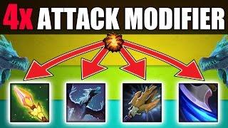 Insane Range + Quadruple Attack Upgrade  Dota 2 Ability Draft