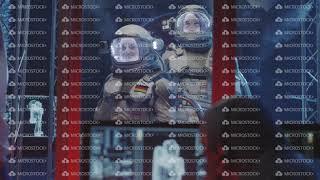 German astronauts testing spacesuit