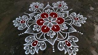 newyear special rangoli design 5*3dots Anusrangoli sankranti pandagamuggulu festival kolam