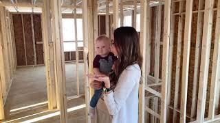 Framing is up Behind the scenes of our framing walk through with Pulte Homes.