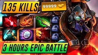 3 Hours Epic Battle - 135 Kills Tinker 99 999 Gold - Dota 2 Pro Gameplay Watch & Learn