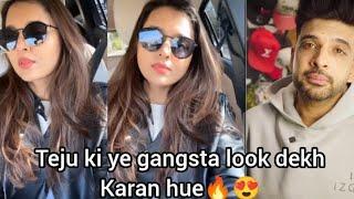 tejasswi prakash going somewhere for doin exiting n her Gangsta look so cute l karan kundra Trending