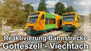 Reaktivierung der Bahnstrecke Gotteszell - Viechtach vom Probe zum Regelbetrieb  Doku