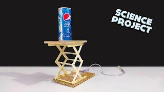 How to Make Hydraulic Powered Robotic Lift Crane from Ice crime Stick  Science Project