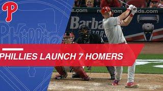 Phillies hit club record 7 Home Runs