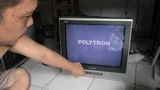 Hanya ada logo polytron tidak ada siaran.untuk awam