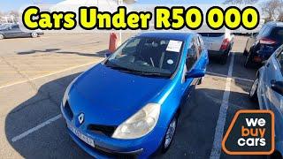 What cars can you buy for R50 000 at WeBuyCars?