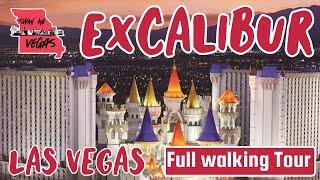 Excalibur Las Vegas - See it ALL in 15 minutes - Full Walking Tour 2022 - Restaurants Bars More