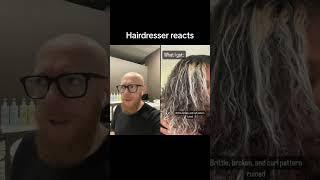 Hairdresser reacts to a hair fail