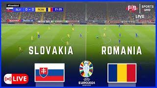 SLOVAKIA VS ROMANIA  LIVE  UEFA EURO 2024  .SIMULATION & LIVE SCORE #uefa #euro2024