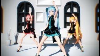 MMD WAVE Miku・Teto・Neru