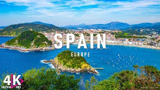 FLYING OVER SPAIN 4K UHD - Relaxing Music Along With Beautiful Nature Videos - 4K Video HD