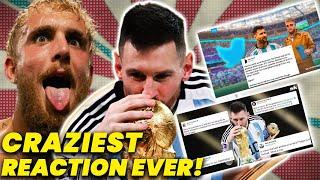 Crazy reactions of MMA fighters after Leo Messis victory at the World Cup.