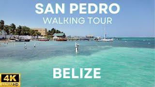 San Pedro Belize Walking Tour 4K. Lets Walk The Island 2024